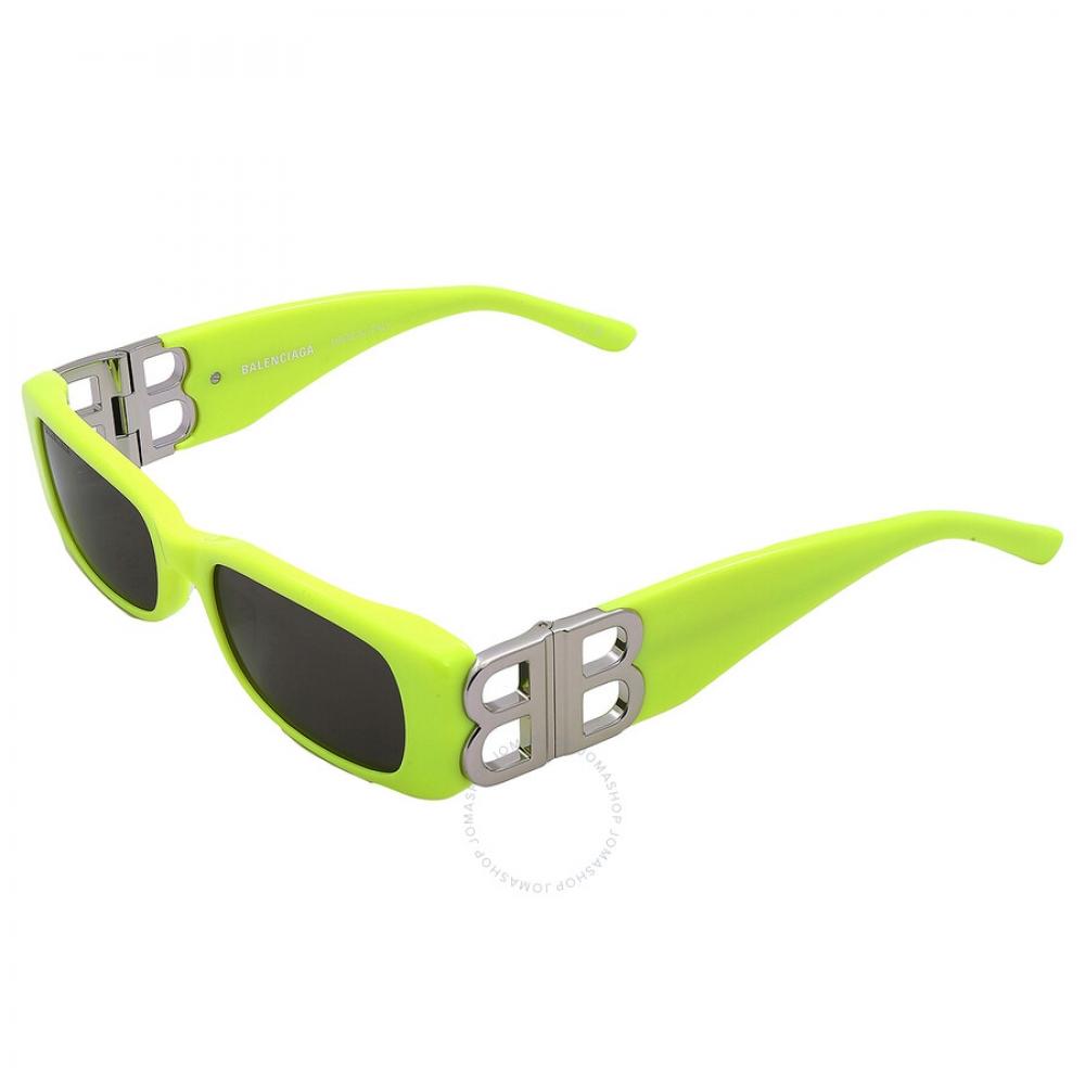 Balenciaga Grey Rectangular Ladies Sunglasses Bb0096s 008 51