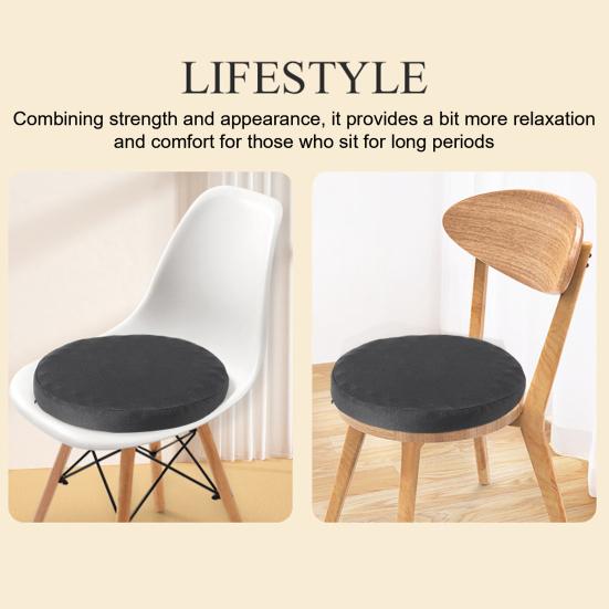 Round Chair Cushion Wavy Sponge Core Cushion with Removable Washable