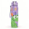 1PC Dinosaur Doodle Kids Cartoon Print 750ml Color Plastic Sports Water Bottle Leakproof Flip Straw Lid Suitable for Sports Office Home Use