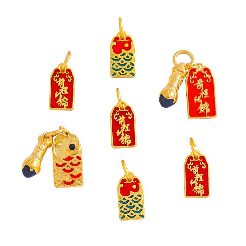 Long-lasting Vietnamese Gold Sand DIY Accessories: Promising Future Pendant & Successful Exam Beaded Bracelet