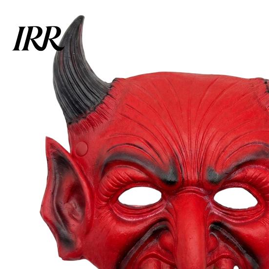 Halloween Devil Masque Demon Foam Masque, Red Scary Half Face Creepy Party Prop for Cosplay, Costume, Masquerade Accessories Dark Atmosphere Decor