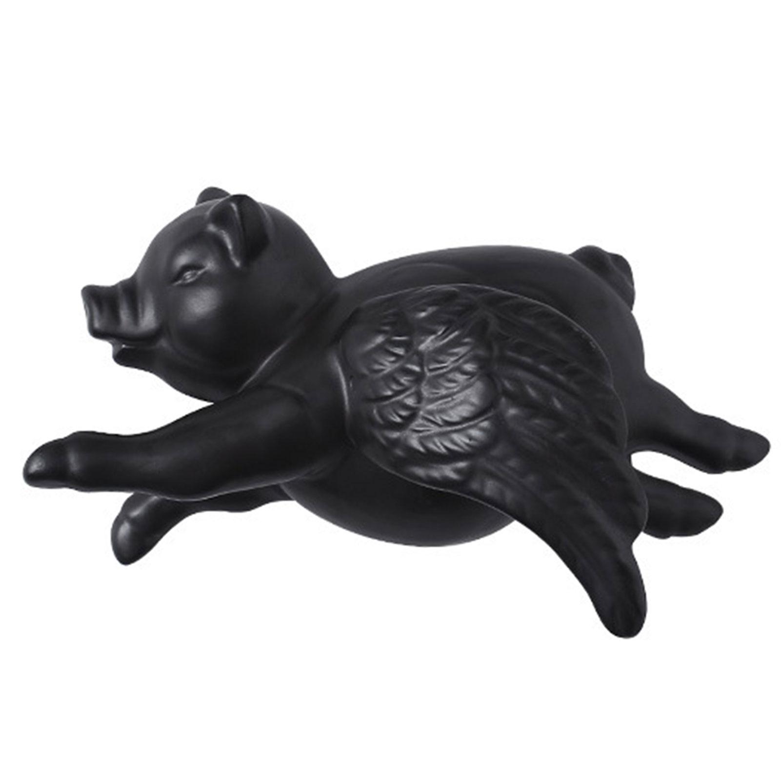 

Cute Creative Ceramic Pig Pendant Living Room Background Wall Decoration Flying Pig Ornament Statue Hanging Decorations Crafts C
