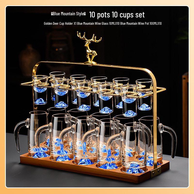 Premium Crystal Glass Baijiu Decanter and Shot Glass Set