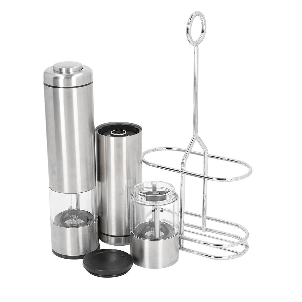 Electric Pepper Grinder Battery Powered 20g Stainless Steel Multifunctional with Stand Electric