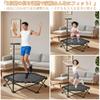 infinity8 Indoor Foldable Quiet No Assembly High with Suitable for Kids and 3 Adjustable Indoor and Home 150kg Weight Easy Black Trampoline, Large,