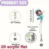 2D Flat Acrylic Nurse Girl With Nurse Cap Retractable Badge Reel, Sturdy Medical ID Tag Clip Accessory For Medical Students Nurses And Hospital Worker