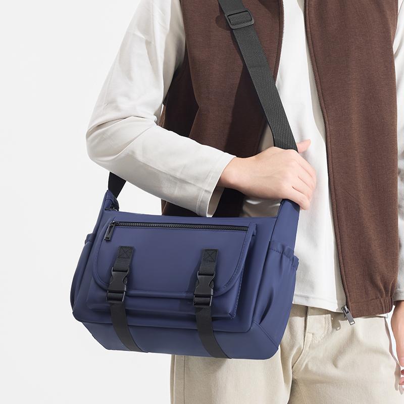 Unisex Nylon Crossbody Bag Multi Pocket Casual Shoulder Handbag for Travel Work