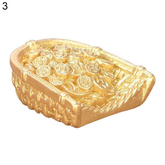 Auspicious Imitation Gold Ingot Ornament Plastic Mascot Display Crafts Home Decor