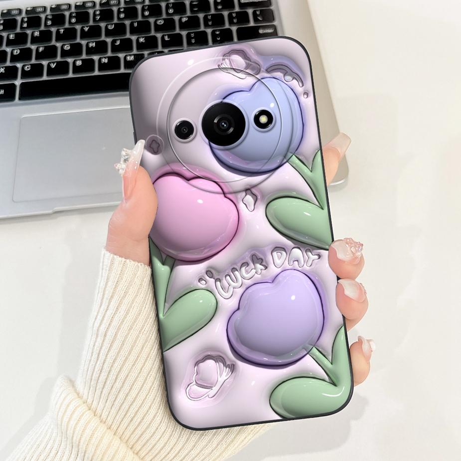 For Xiaomi Redmi A3 Case Luxury Candy Painted Cover Shockproof Phone Cases For Xiaomi Redmi A3 RedmiA3 Soft Fundas 6.71'' Bumper