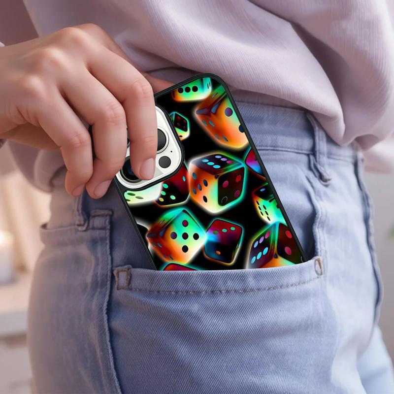 Dices Poker Casino soft Phone Case For iPhone 17 Air 15 16e 14 13 Pro Max Coque 12 11 Pro Max PLUS cover