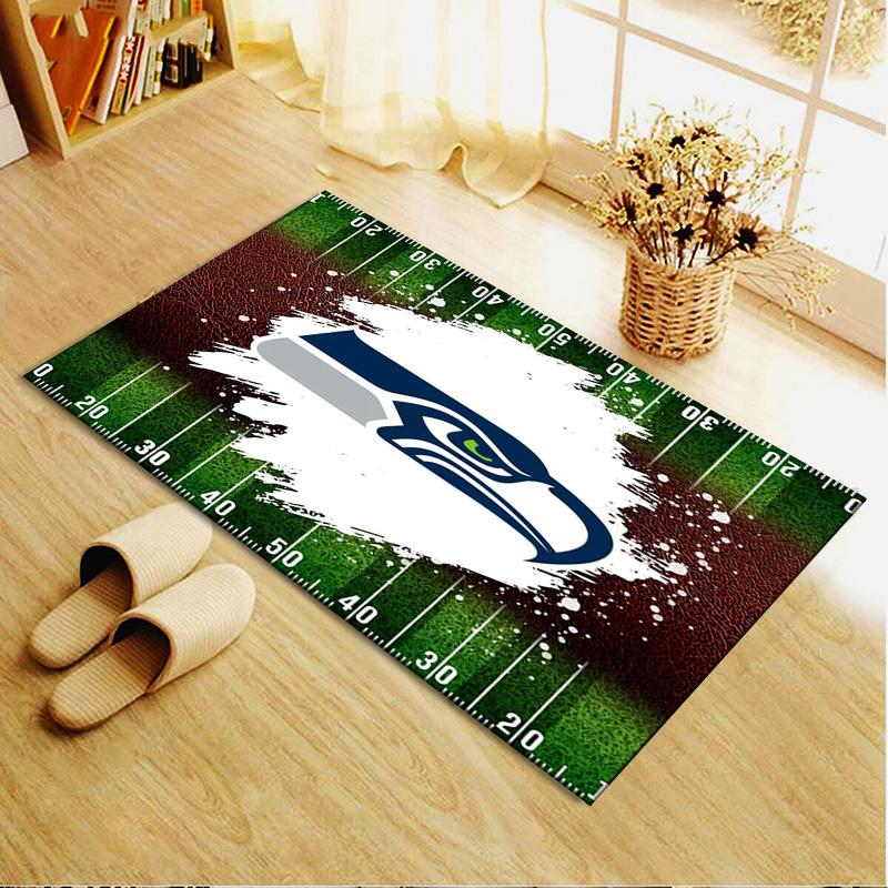 Seattle Seahawks Logo Carpet Rug for Living Room Bedroom Home Sofa Decoration,Kids play Non-slip Floor Mat