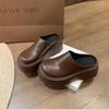 Platform Women Mules Slippers Fashion Elegant Slip On Thick Bottom Slides Shoes Ladies Casual Street Style Sandalias Shoes