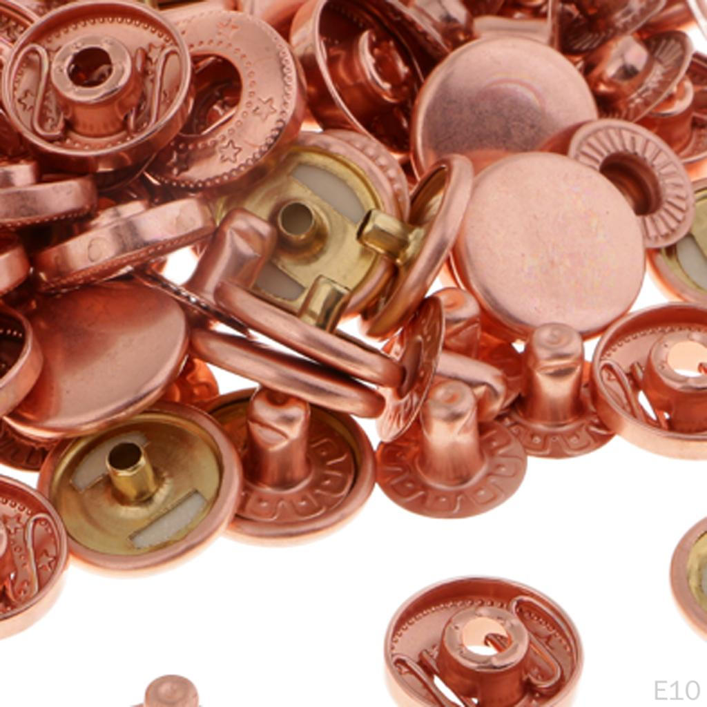 30 Sets - Made of 4 Parts Snap Buttons Fastener Clothes Jeans Belts Accessories