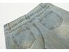 Unisex Retro Distressed Wide-Leg Jeans - Loose Fit, Floor-Length