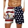 Summer Men's Lightweight Breathable 3D Printed Beach Shorts Summer Casual Swimwear for Outdoor Activities