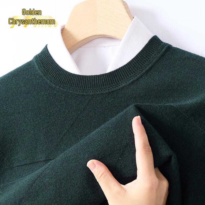 Men s Jinju Autumn Wool Blend Round Neck Sweater XL