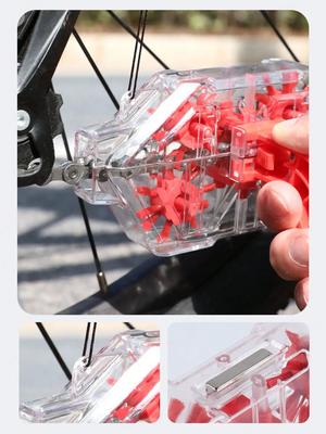 1 Stück Fahrradkettenreiniger Mountainbike Rennrad Transparent Visualisierung Tauchkettenreiniger Ölverschmutzungsreinigungswerkzeug