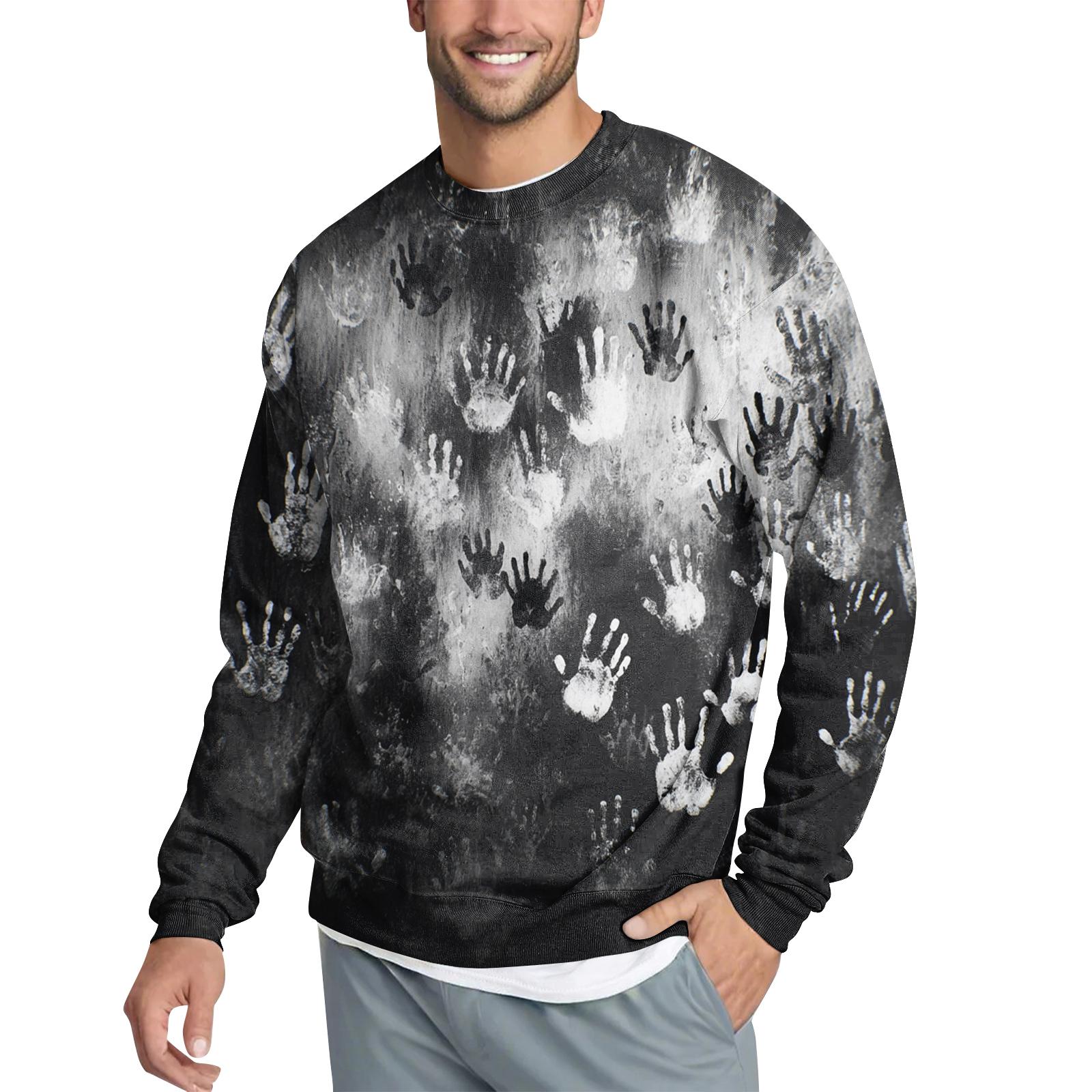 

Мужской повседневный модный свитшот с принтом и круглым вырезом XXXL