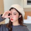 Fashionable Beret Soft and Skin Friendly Warm Hat Leisure Plush Hat  Summer