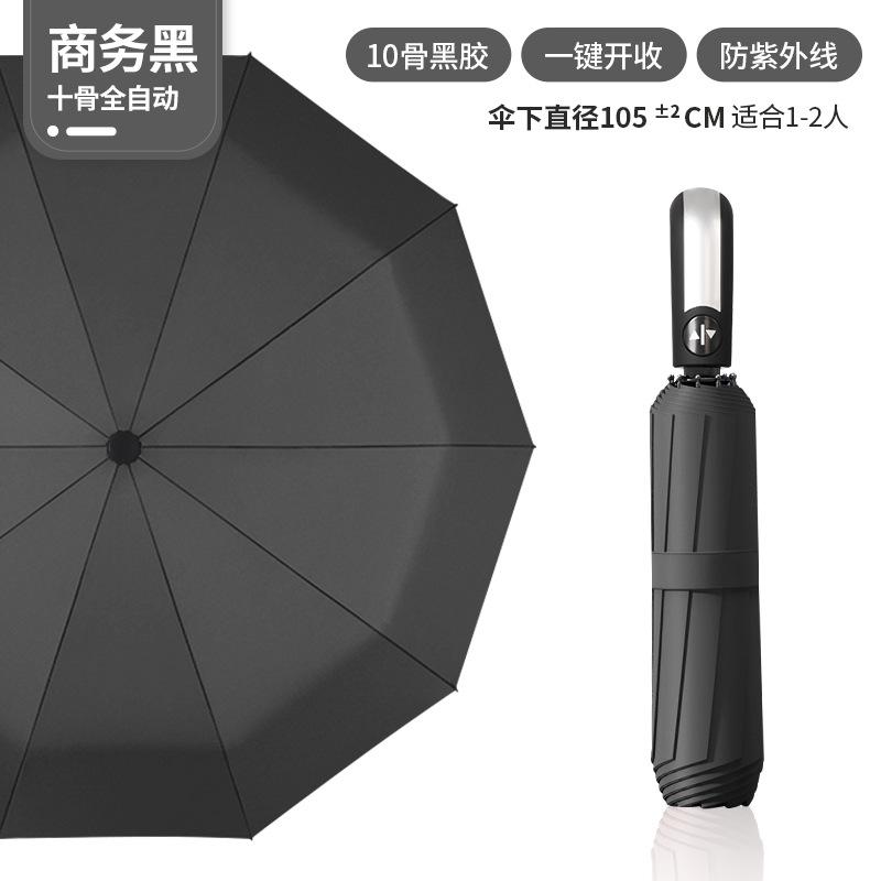 Men's umbrella Ten-bone umbrella Folded, enlarged and reinforced Coarse weather and rain umbrella A large number of umbrellas
