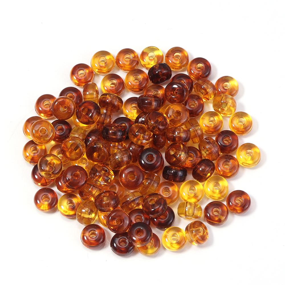 10-100 шт./лот Янтарный цвет Акриловые бусины Овальные Форма Сердца Тыквы Свободно расположенные Бусины Для DIY Шармов Браслета Ожерелья Аксессуары
