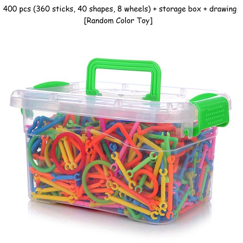 Lern-Bausteinspielzeug für 3-jährige Mädchen, Smart Stick Puzzle Spielzeugset