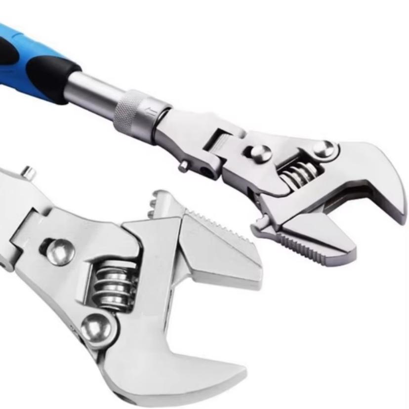 1 Pcs Multi Functional Five In One 10 Inch Extendable Adjustable Wrench Foldable Shaking Head Ratchet Wrench