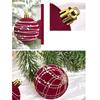 Christmas Ball Hanging Ornaments 12 Pieces 2.4 Inch Flocked Ball Decorative Pendant for Holiday Party Home Garden