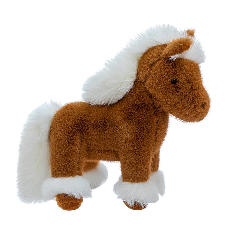 New White Horse Plush Toy Doll Cute Simulated Foal Doll Children's Birthday Gift