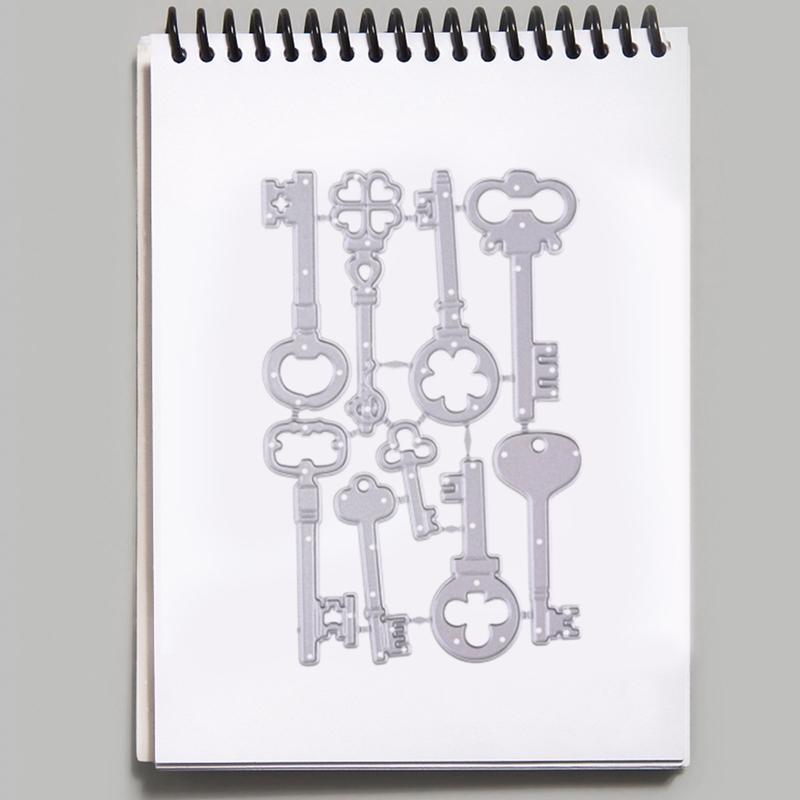 Key Shape Cutting Dies Scrapbooking Templates Carbon Steel Die Cut Templates for Card Making Packaging