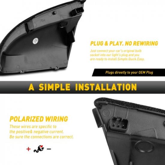 For 09-22 Dodge Chrome RAM Dual Side Color LED Mirror Light Puddle Lamps Signal