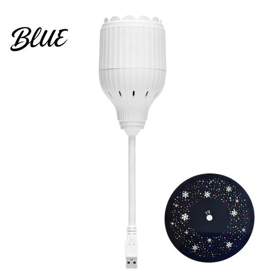 LED Projector Light USB Christmas Snowflake Light Flexible Gooseneck Projection Lamp Ambient Night Lamp for Bedroom Ceiling Decoration
