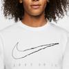 Nike Dri-FIT Logo Print Round Neck Short Sleeve T-Shirt Men Tops White CT6474-100