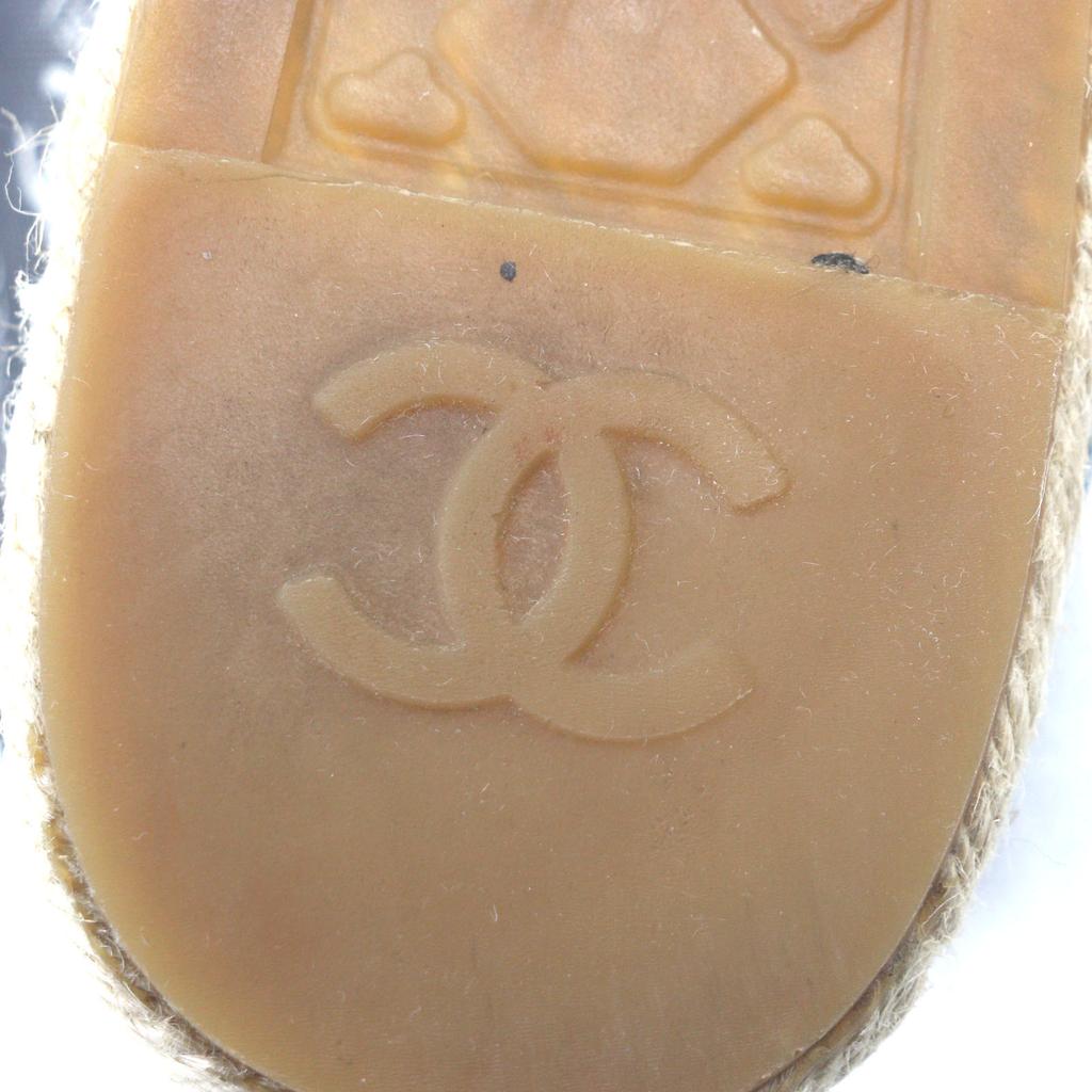 Tolle CHANEL Slipper COCO Mark Mesh Espadrilles schwarzes Mesh Herren 42 G34673 Gebraucht
