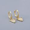 ANENJERY Leopard Animal Hoop Earrings Female Creative Light Luxury French Jewelry