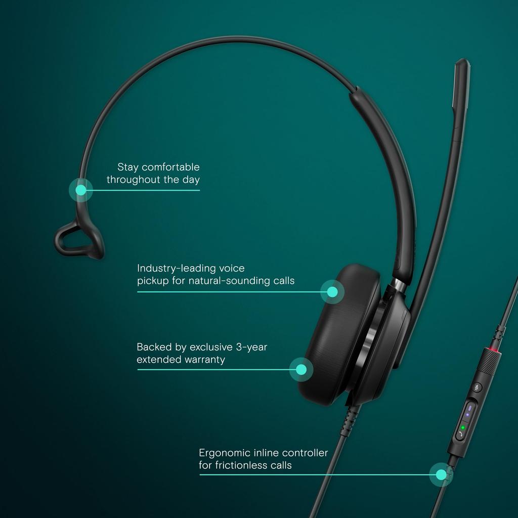 EPOS Impact 730T Wired Office Headset USB Noise-Canceling Microsoft Teams