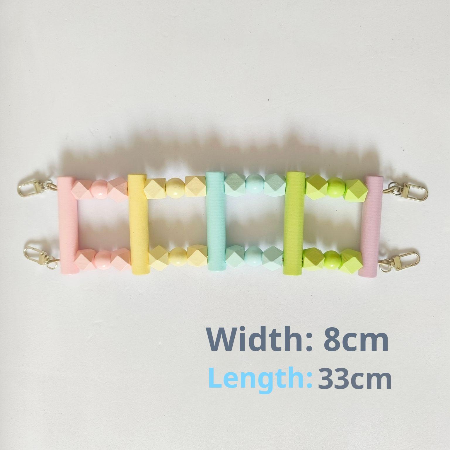 

Товары для животных Попугай Радуга Лестница Лестница Птичья клетка Лестница Игра Скука Лазание Игрушки 33cm