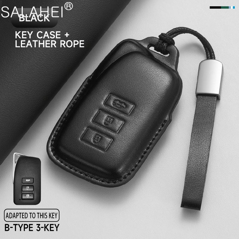 Leather Car Key Fob Cover Case Shell For Lexus Nx Is Rx Es Gx Lx Ls Ux Gs 200 260 300 350 Nx200 Nx300 Rx350 Es300 Auto Accessory