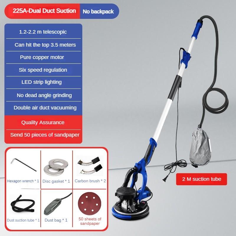 750W Handheld Wall Sanding Machine Brushless Wall Polisher Tool Wall Putty Dust Free Electric Polishing Machine