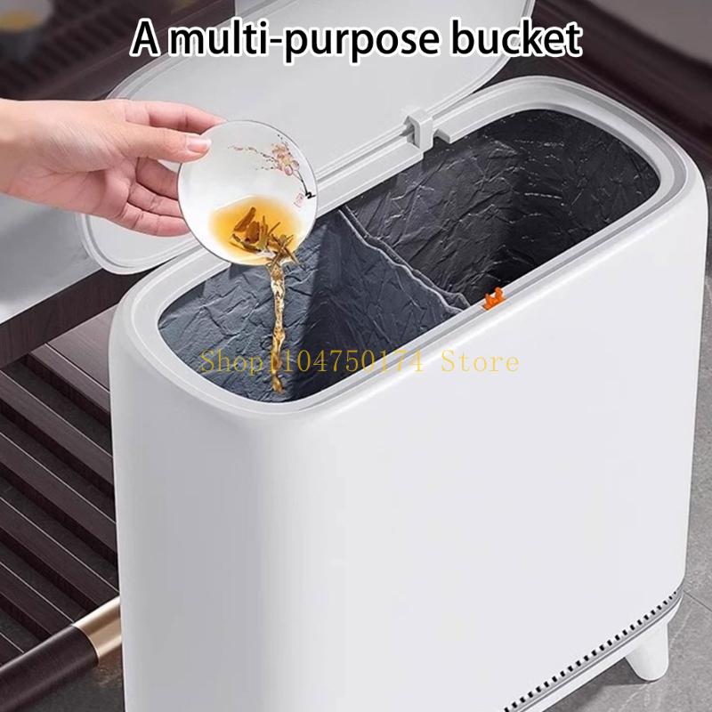 

Space Efficient Automatic Closing Trash Can For Tight Spaces Bathroom Cabinet Under Sink top sale China Mainland