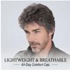 Men's Short Gray Layered Realistic Wig, Heat Resistant Synthetic Hair with Adjustable Breathable Cap for Daily & Casual Wear