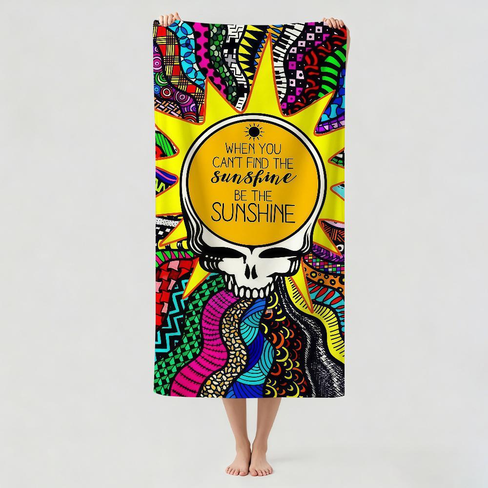 Rockband G-Grateful D-Dead Handtuch Trockentuch Anwendbar für Leichtes Schwimmen Camping Yoga Strand Aus