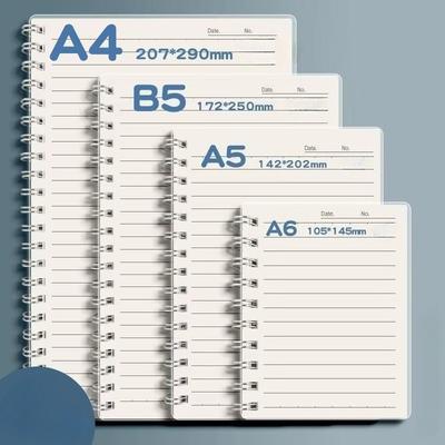 80 Kartek/ 160 Stron Kwadratowy Notatnik Liniowany A4 A5 B5 Zeszyt Spiralny Papierowy Dziennik Szkicownik Artykuły Szkolne Papiernicze