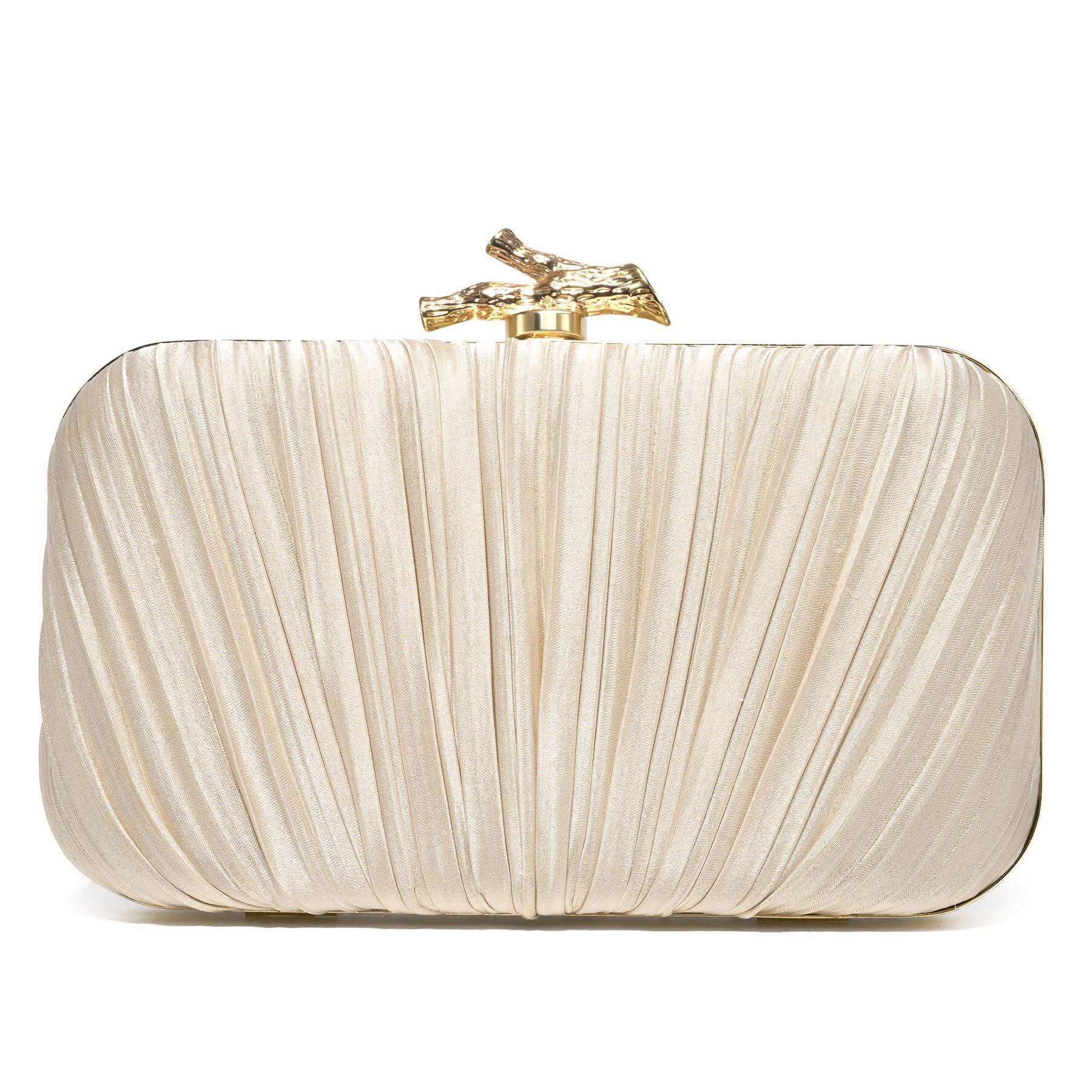 

Women s Classic Pleated Design Satin Square Evening Bag Clutch Dress Bags Evening Party Prom Bags Wedding Clutch Bag