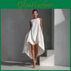 Ärmelloses Midi-Kleid aus Polyester mit unregelmäßigem Saum für Reisen und Urlaub