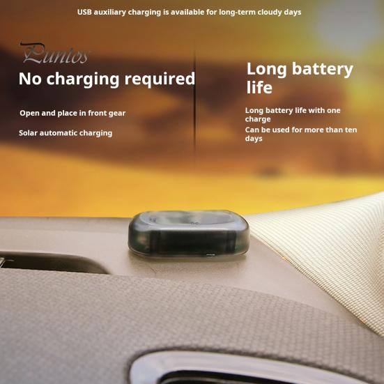 Varovná kontrolka solárního napájení automobilu Simulovaná fiktivní výstražná kontrolka LED proti krádeži Blikající bezpečnostní kontrolka Kontrolka proti krádeži automobilu s nabíjením USB