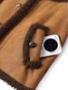 Petite Women's Lambswool Jacket for Mid-Aged & Elderly: Autumn/Winter Leather & Fur, Thick Plain Top