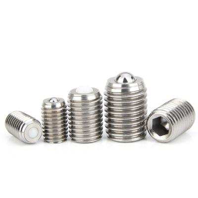 2 Stück Sechskantbuchse Förderlager Förderkugelrolle POM/Edelstahl Kugelumsetzer Kugelrollen mit Madenschraube