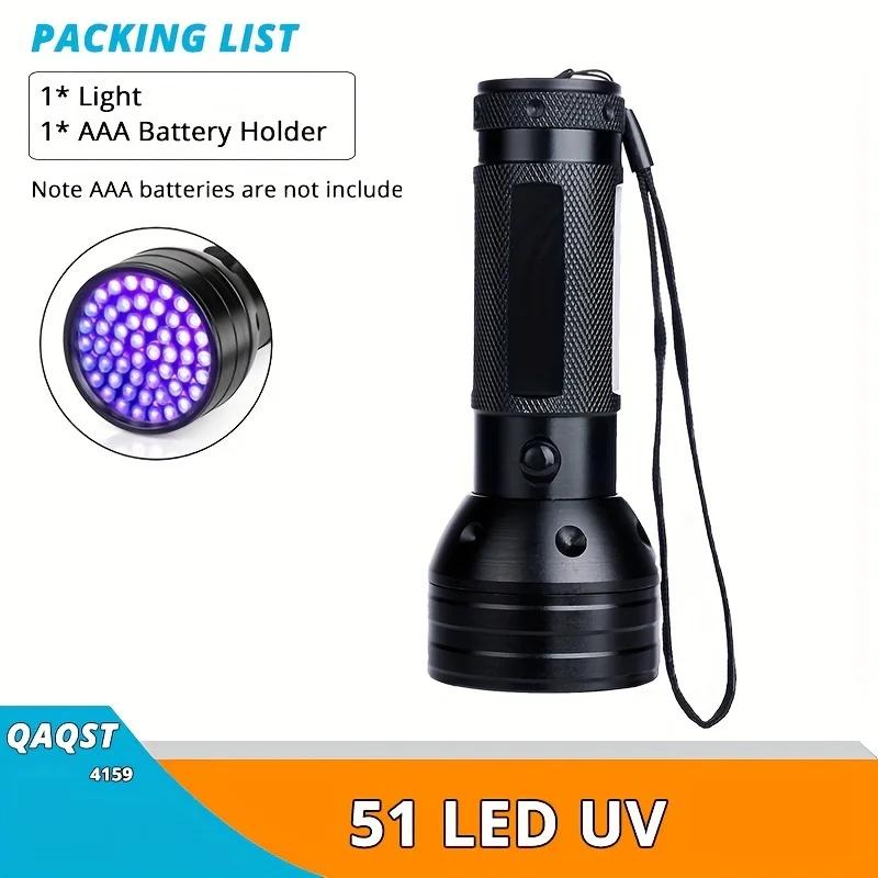 UV 100LED EDC Licht Lila Licht Schwarzlicht 395nm Ultraviolett Tragbare Handtaschenlampe LED Taschenlampe Detektor für Haustierurin