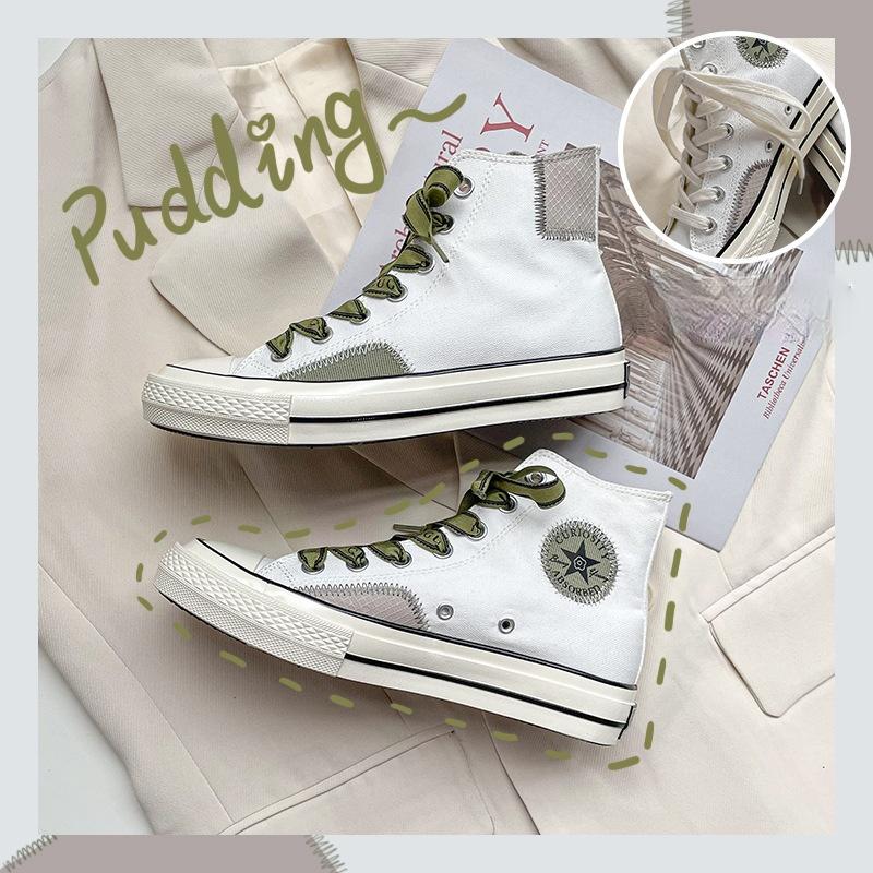 Cheap Stitching Canvas Shoes Casual Breathable Flat Shoes Women's Shoes